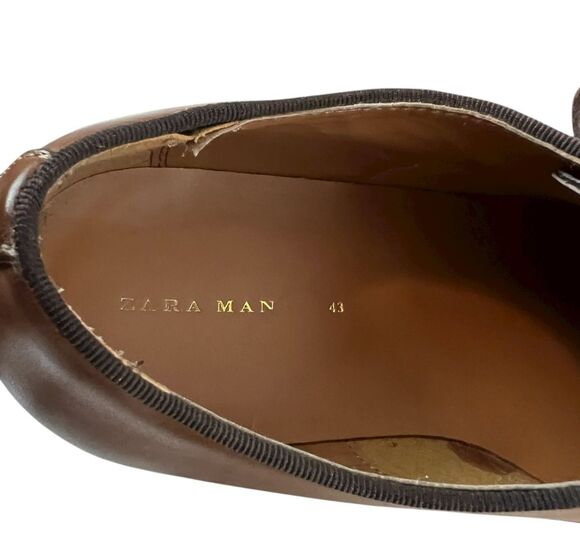 Zara Man Brown Cap-Toe Derby Style Oxfords EU 43 / US 10 Office Church Casual main image 14